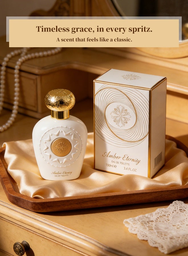 Amber Floral Fruity Perfume for Women 100ml, Long Lasting Eau de Toillets with Strawberry, Cherry & Jasmine Notes,Elegant Sweet Scent, Luxury Eau de Toillets for Her - Image 2
